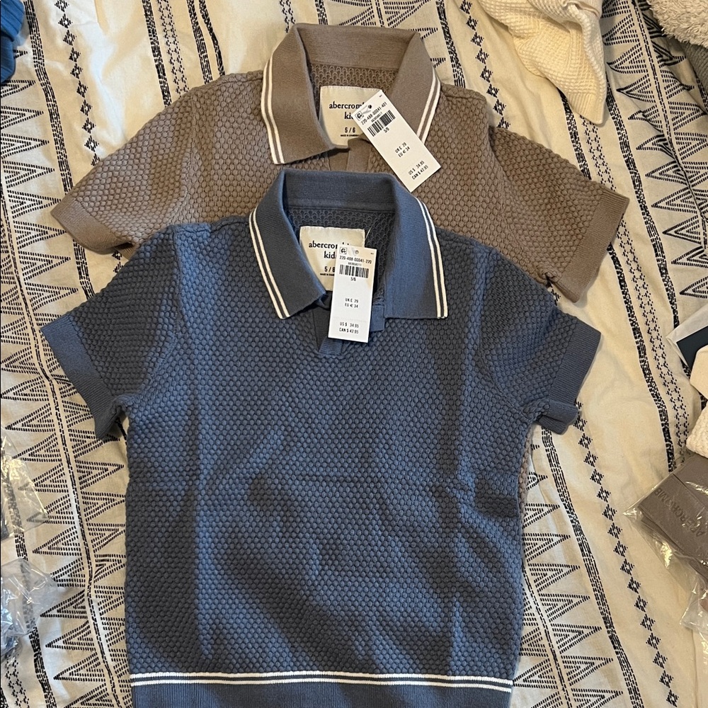 Abercrombie & Fitch Kids Polo Shirts in Blue and Tan
